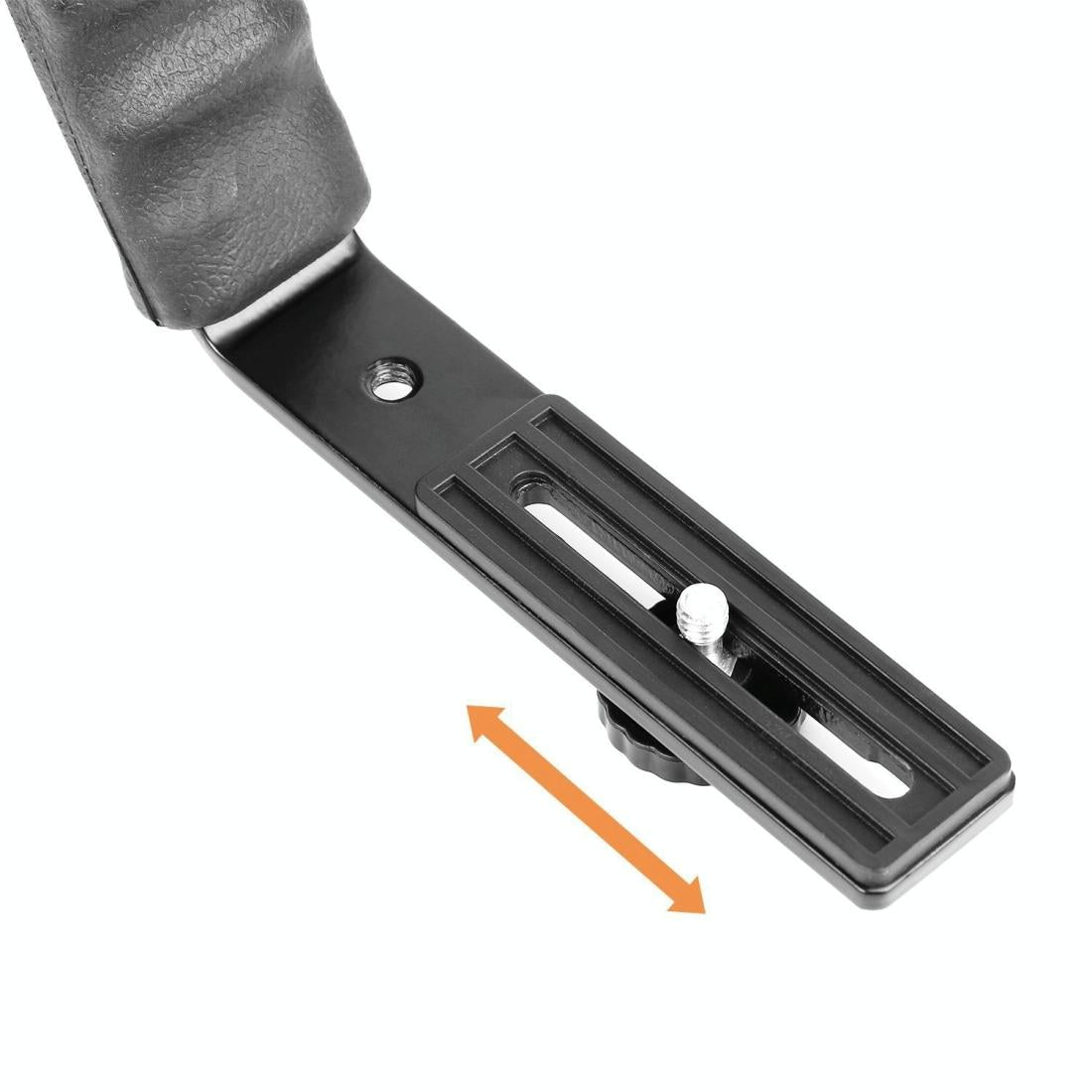 Aluminum L-Shaped Flash Bracket Camera Holder - Black