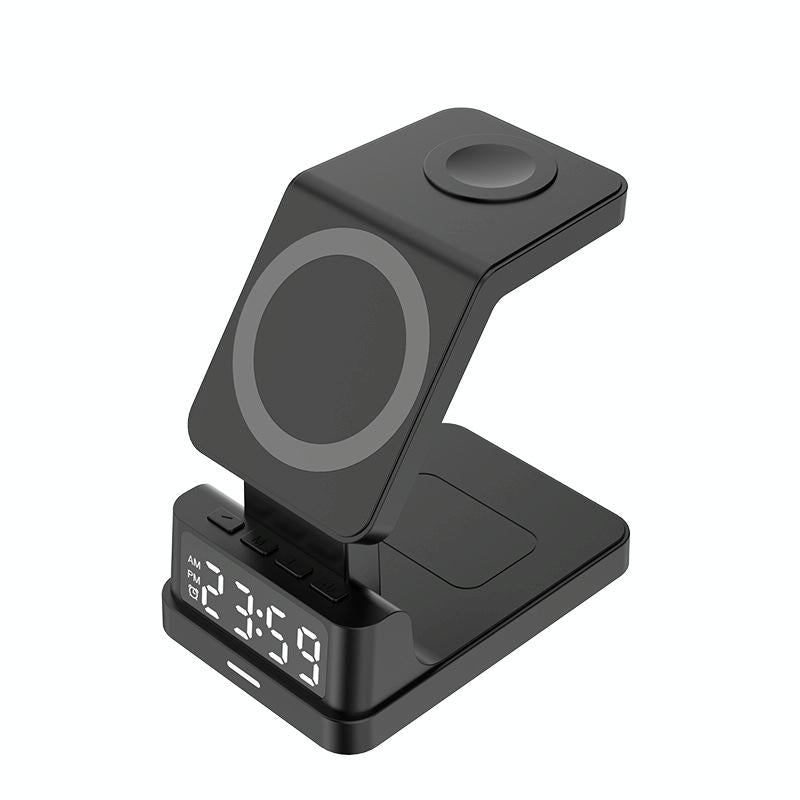 15W 4 In 1 Magnetic Desktop Wireless Charger Black