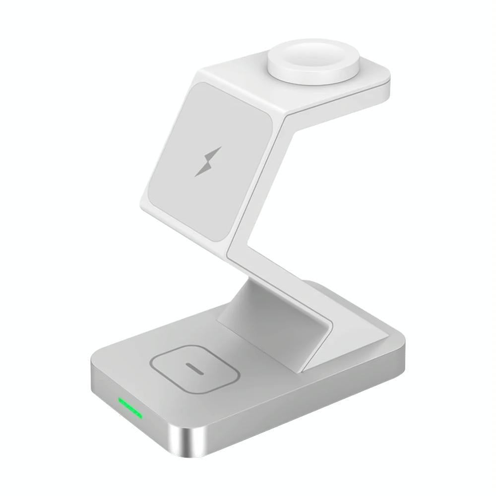 15W 3 In 1 Magnetic Wireless Charger For Iphone Watch Airpods - Black