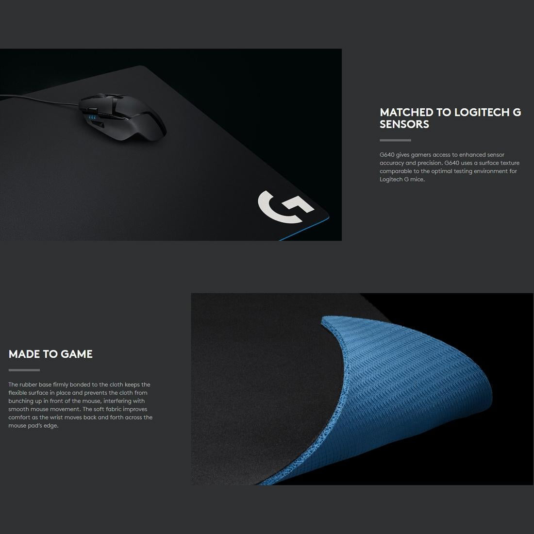 Soft Cloth Gaming Mouse Pad 46 X 40Cm Black