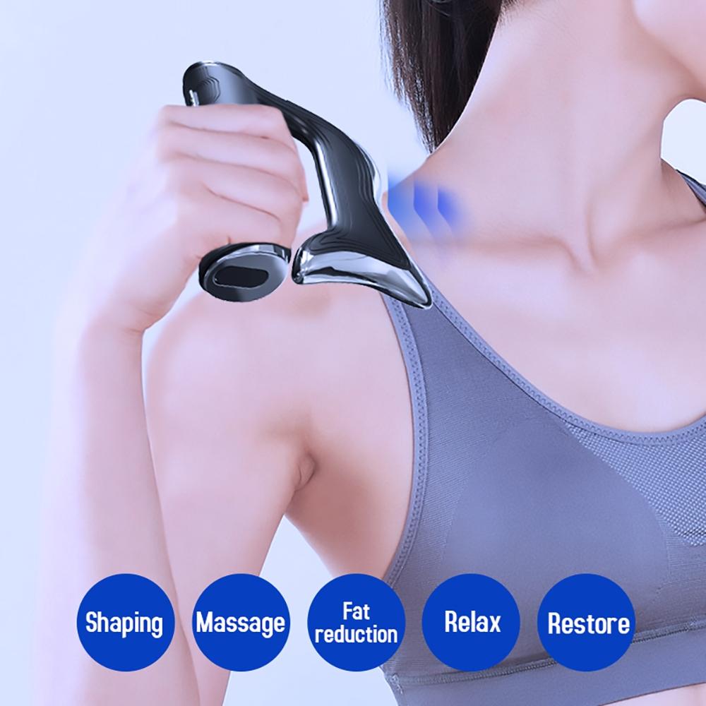 Electric Cervical Spine Massage Instrument Vibration Therapy For Myofascial Muscles - Black