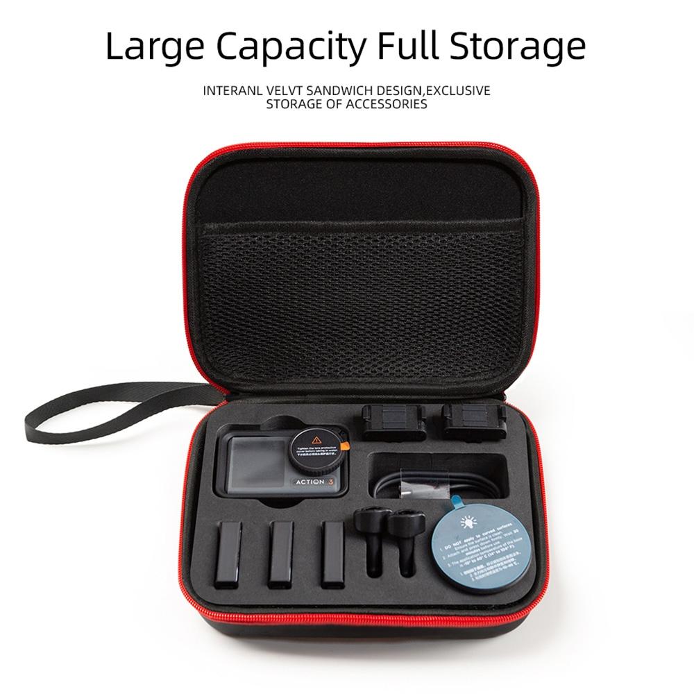 Compact Carrying Case for Dji Action 3 - 21x16x6cm
