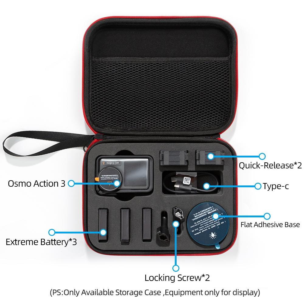 Compact Carrying Case for Dji Action 3 - 21x16x6cm