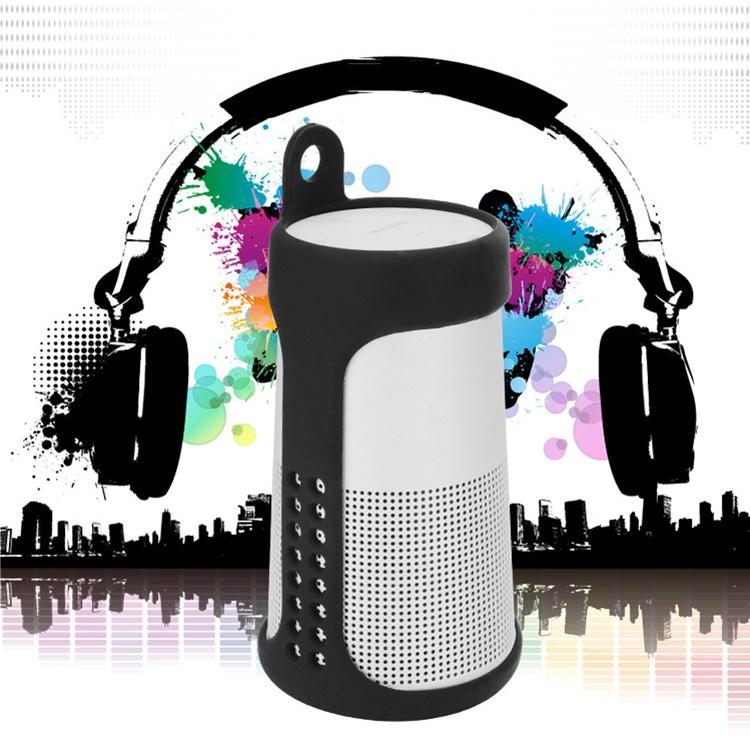 Shockproof Silicone Case for Bose Soundlink Revolve Speaker - Black