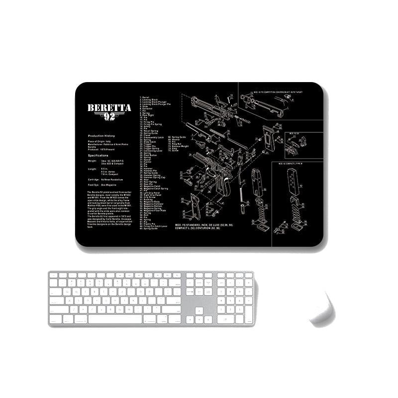 2 Pack Non Slip Office Gaming Mouse Pad 5Mm - Sps-Beretta92-Ii