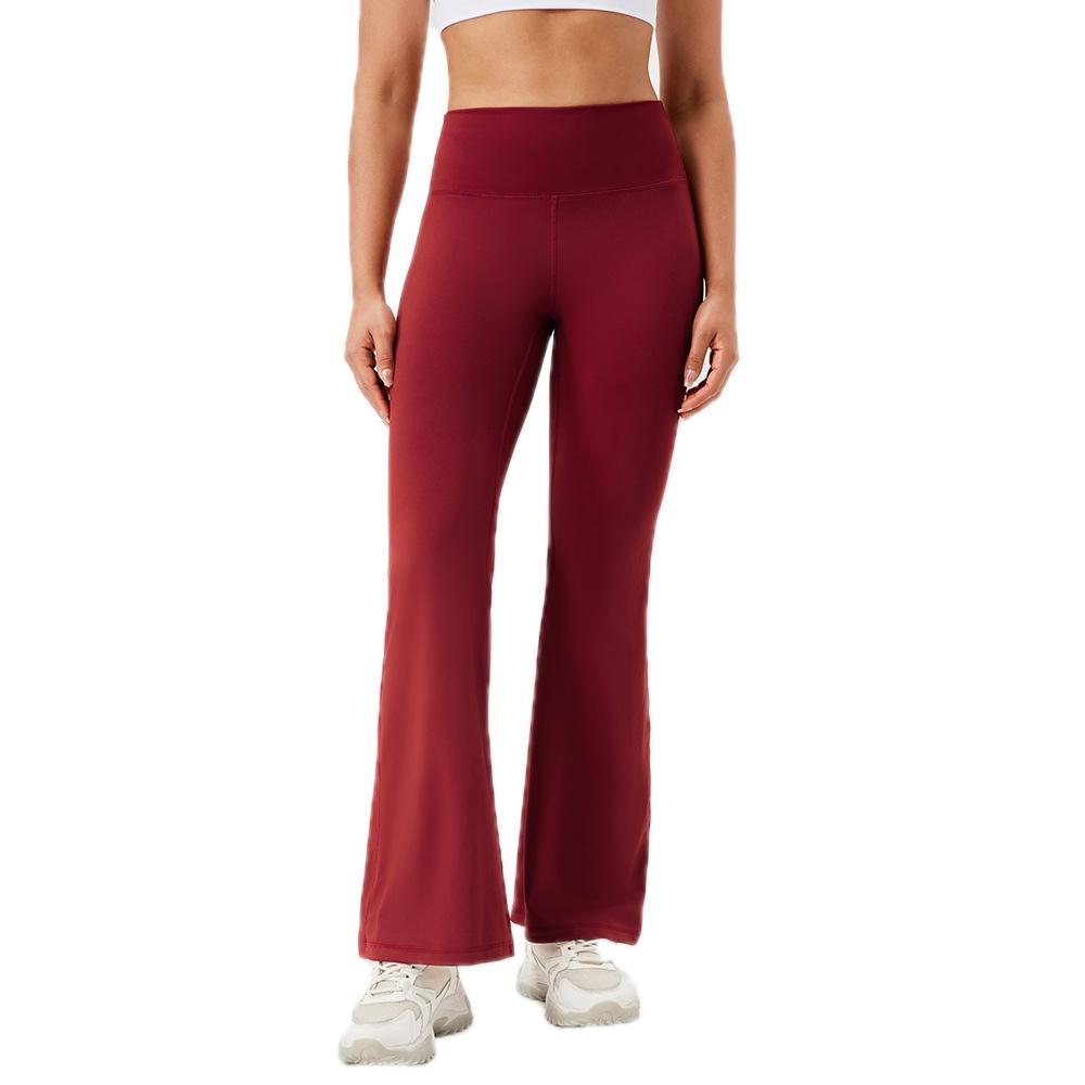 High Waisted Elastic Yoga Flared Pants Size L - Forest Green - Xl