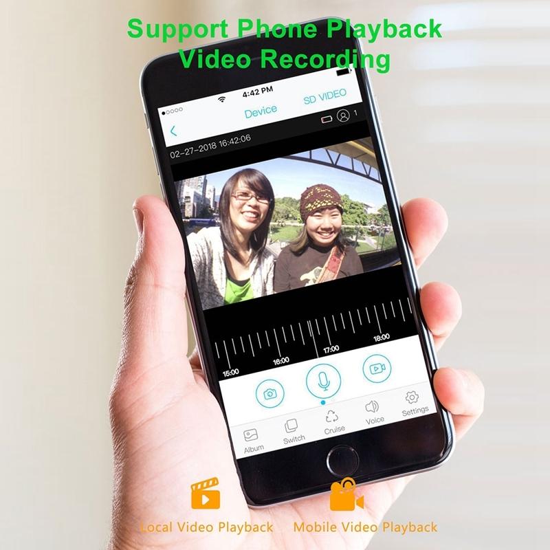 Smart Wifi Video Doorbell With Remote Monitoring & Voice Intercom - 720P 6400Mah Black