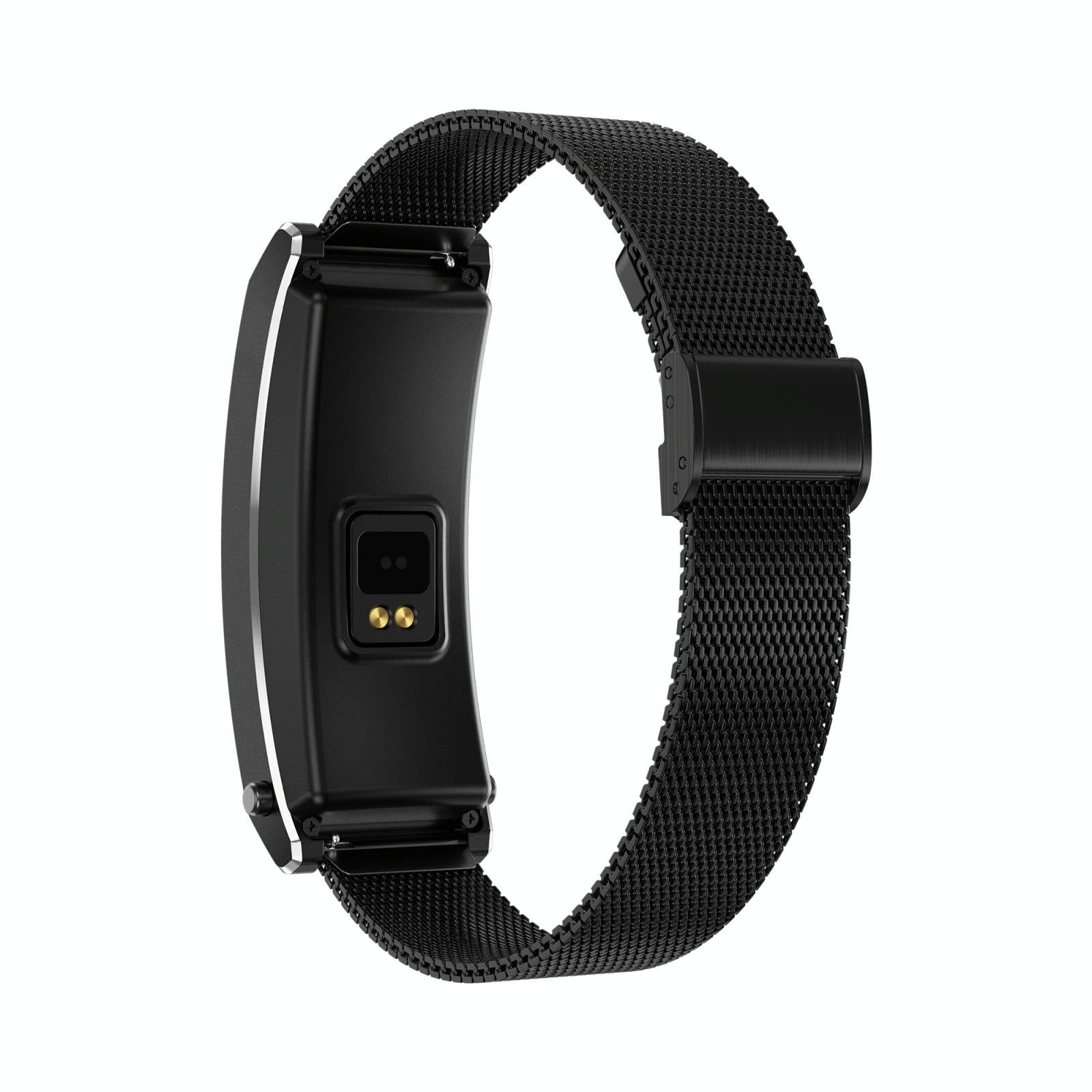 Smart Health Monitoring Bracelet With Bt Call And Leather Strap - Tarnish Leather Strap