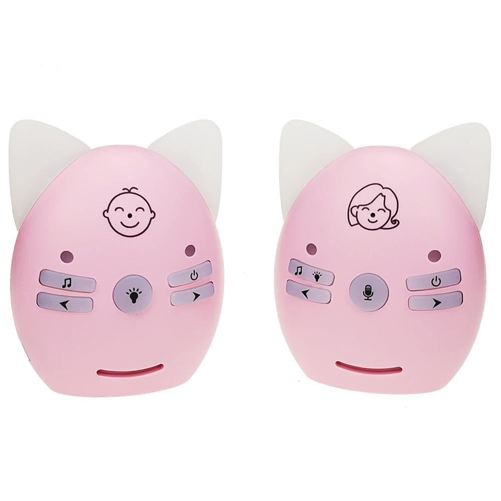 Wireless Baby Monitor With Voice Intercom And Night Light - Pink