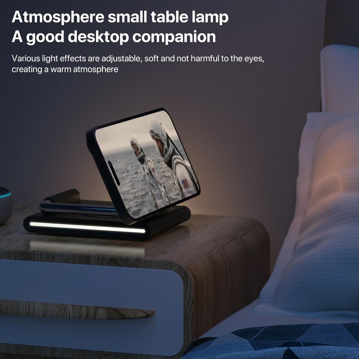 15W Foldable Magnetic Wireless Charger - Black