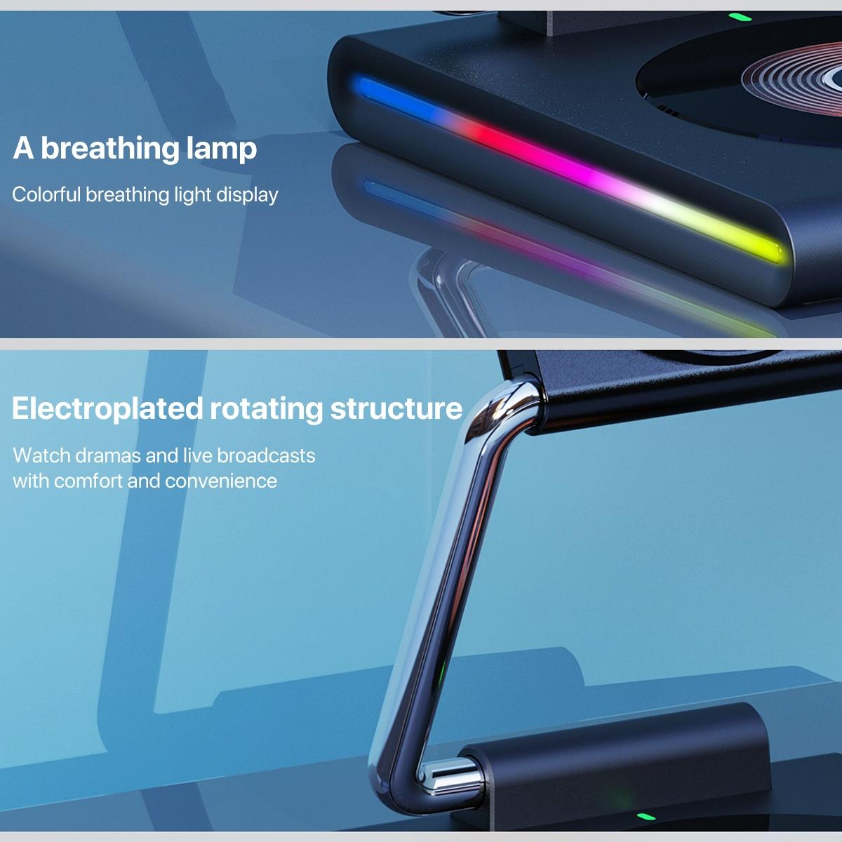 15W Foldable Magnetic Wireless Charger - Black