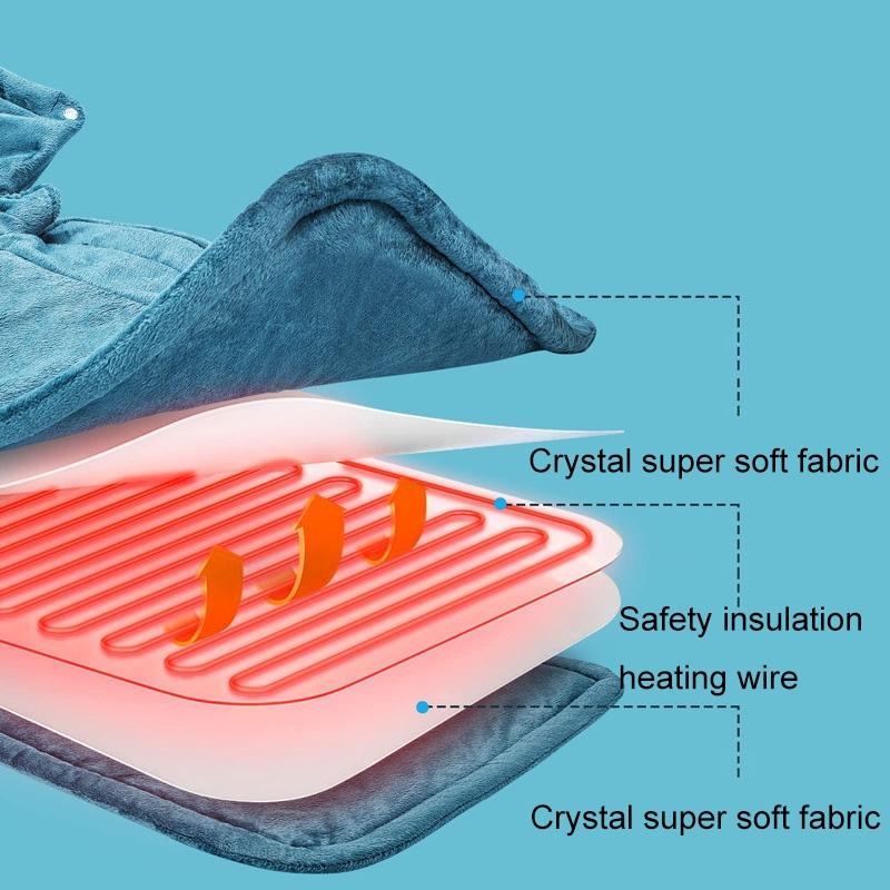 Electric Heated Shawl For Neck & Back Au Plug - Dark Gray