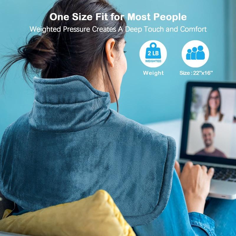 Electric Heated Shawl For Neck & Back Au Plug - Dark Gray