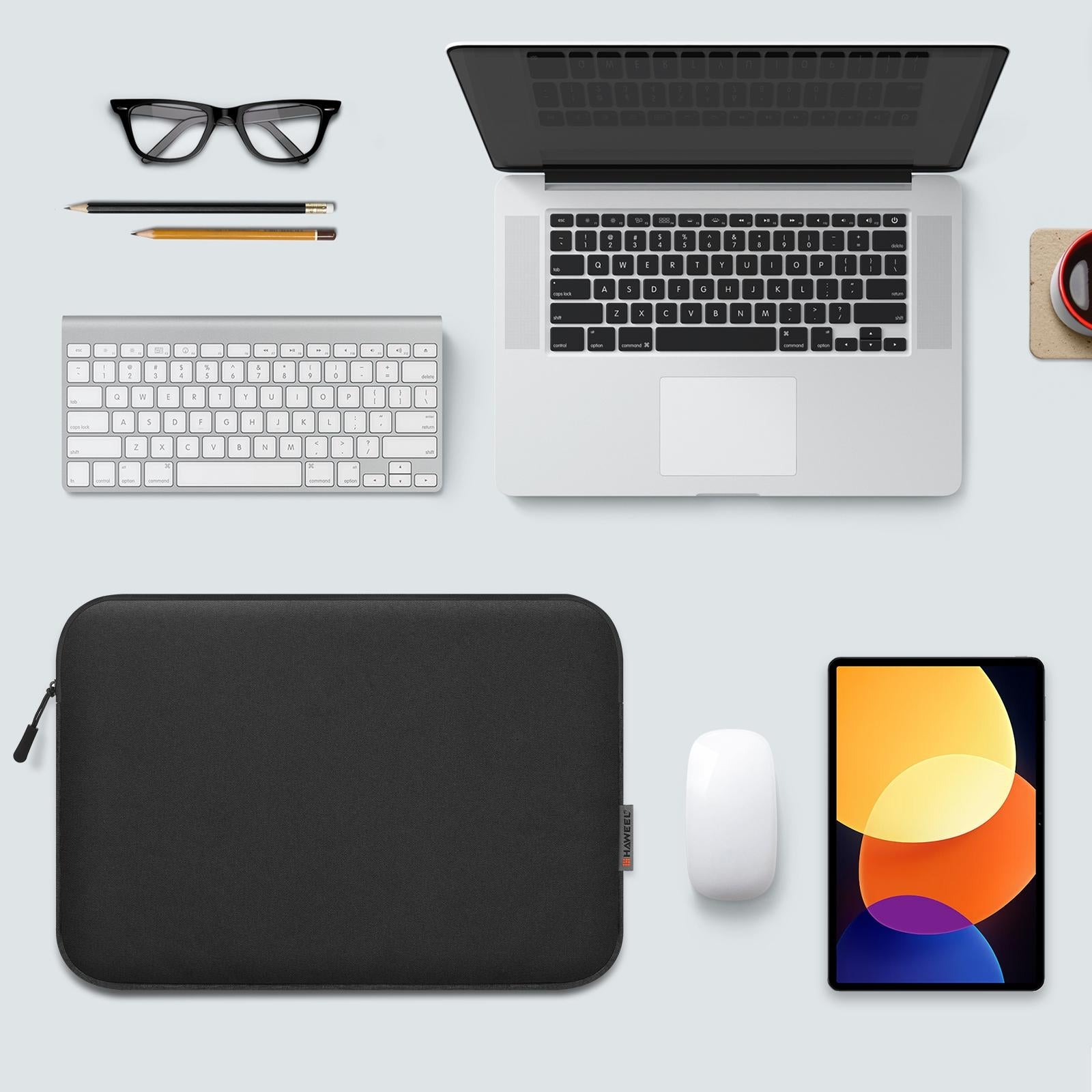 13 Laptop Sleeve Briefcase for 12.5-13.5 Laptops - Zipper Closure - Black