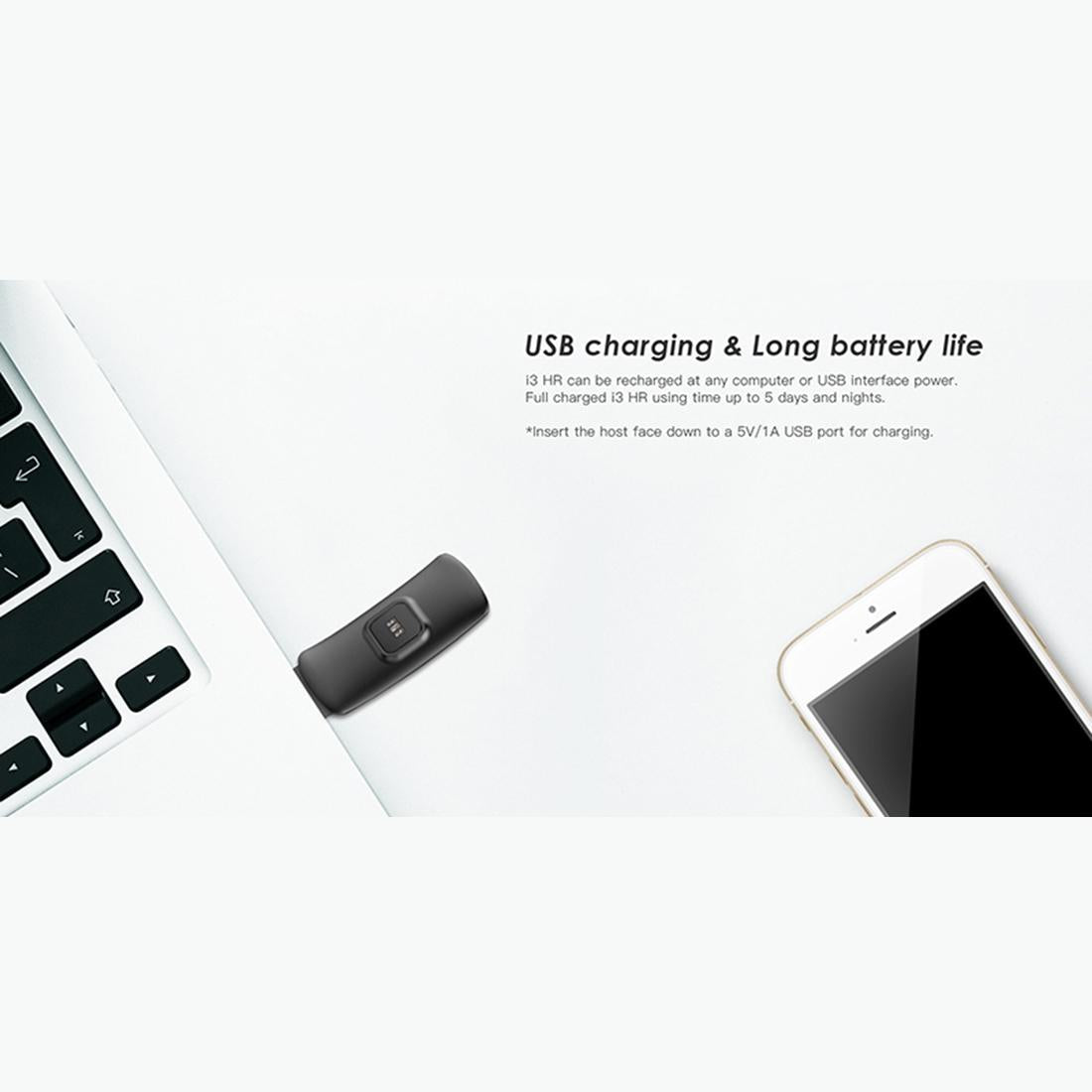 Bluetooth Smart Bracelet With Oled Display And Hr Monitor