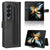 For Samsung Galaxy Z Fold4 5G Textured Leather Phone Case - Black