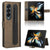 For Samsung Galaxy Z Fold4 5G Textured Leather Phone Case - Black