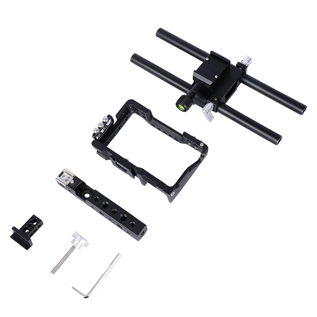 Camera Cage Stabilizer With Handle - Black For Sony A6000 / A6300 / A6400 / A6500