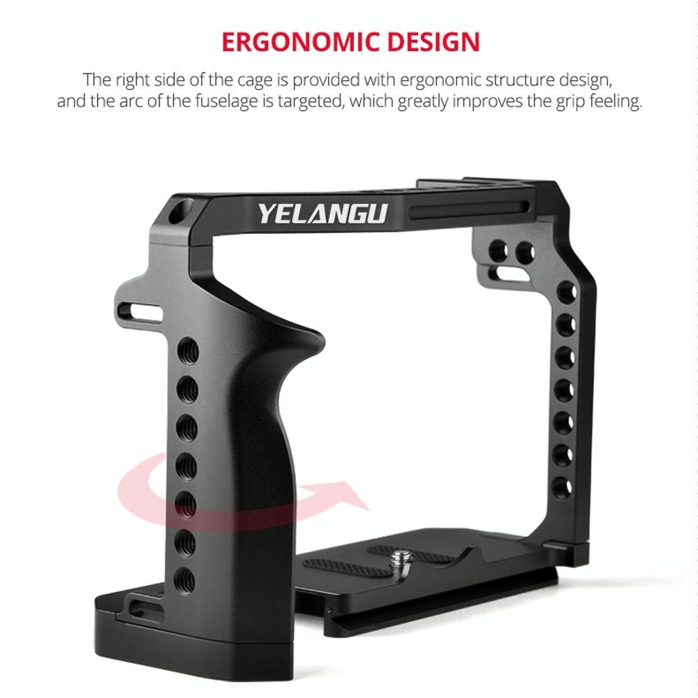Video Camera Cage Stabilizer For Canon Eos R5 / R6 / R - Black