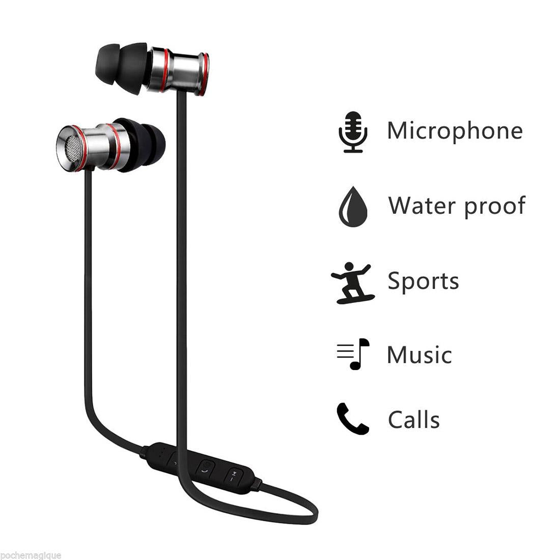 Waterproof Magnetic Sport Earbuds With Mic - Wireless Bluetooth V4.1