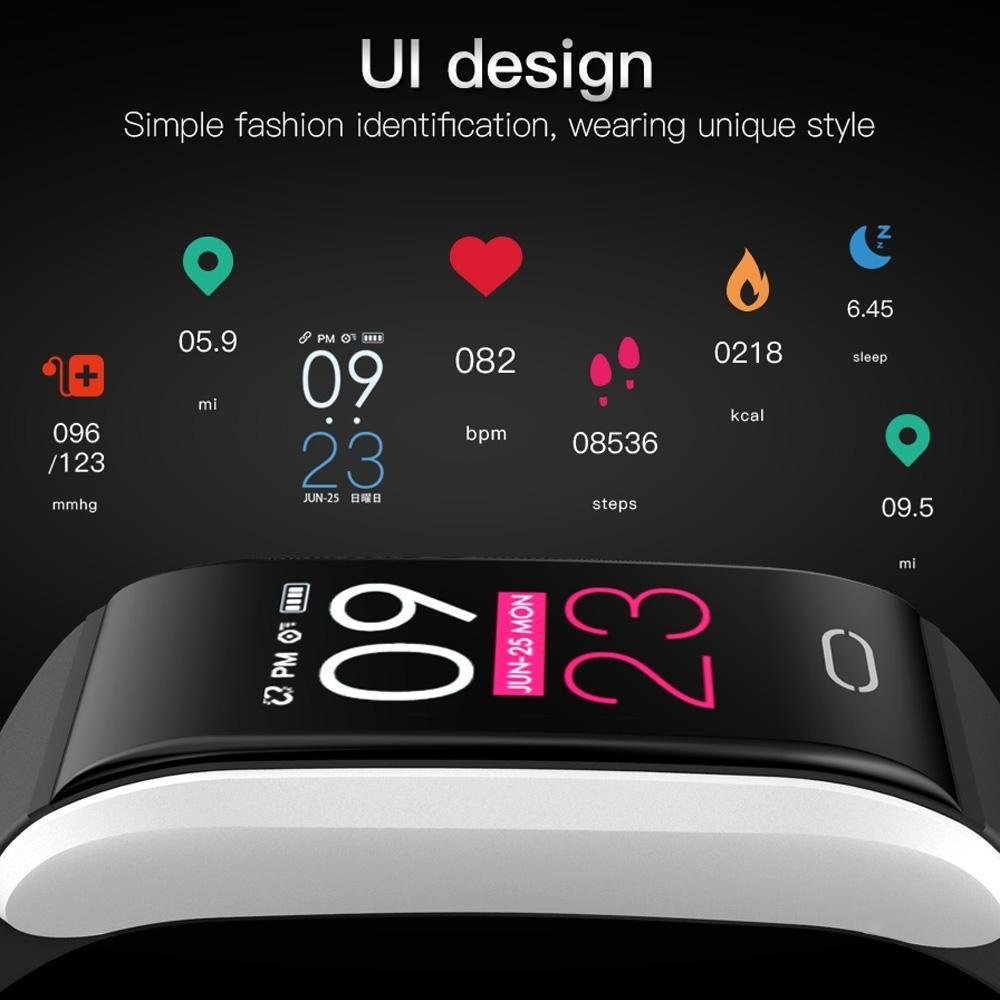 Waterproof Smart Bracelet With Call Heart Bp Sleep And Sedentary Monitoring - Ip67 - Black