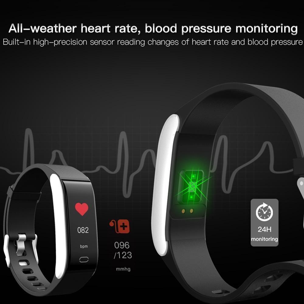 Waterproof Smart Bracelet With Call Heart Bp Sleep And Sedentary Monitoring - Ip67 - Black