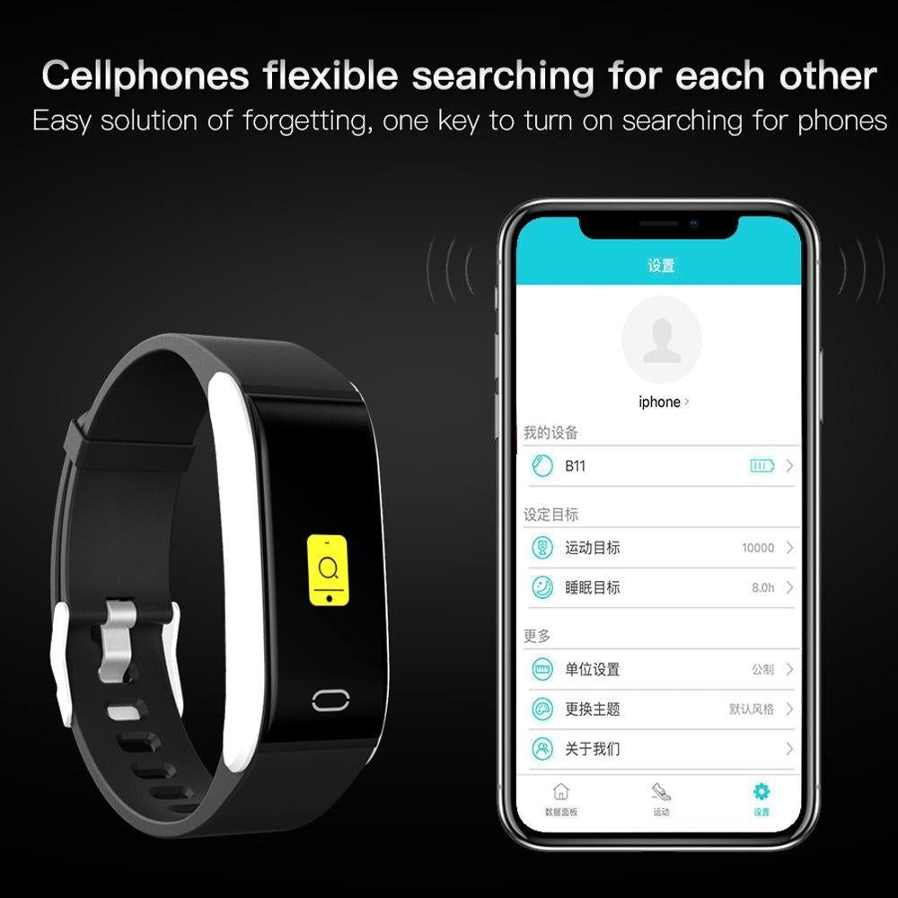 Waterproof Smart Bracelet With Call Heart Bp Sleep And Sedentary Monitoring - Ip67 - Black