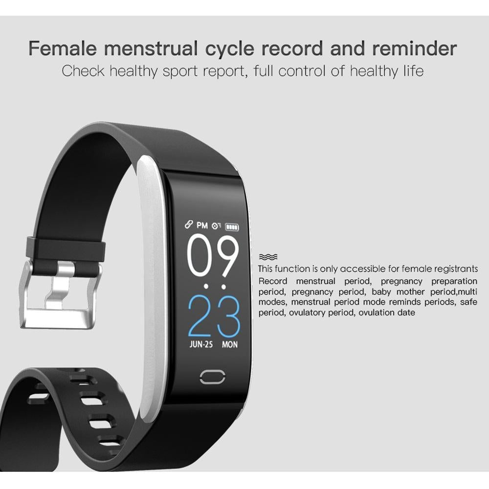 Waterproof Smart Bracelet With Call Heart Bp Sleep And Sedentary Monitoring - Ip67 - Black