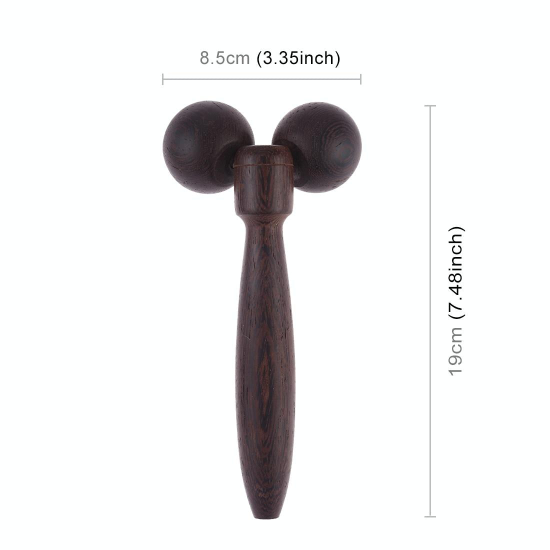 Black Wenge Manual Roller Massager Solid Wood