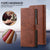 For Samsung Galaxy Z Fold4 5G Leather Texture Phone Case - Pu Tpu - Dark Blue