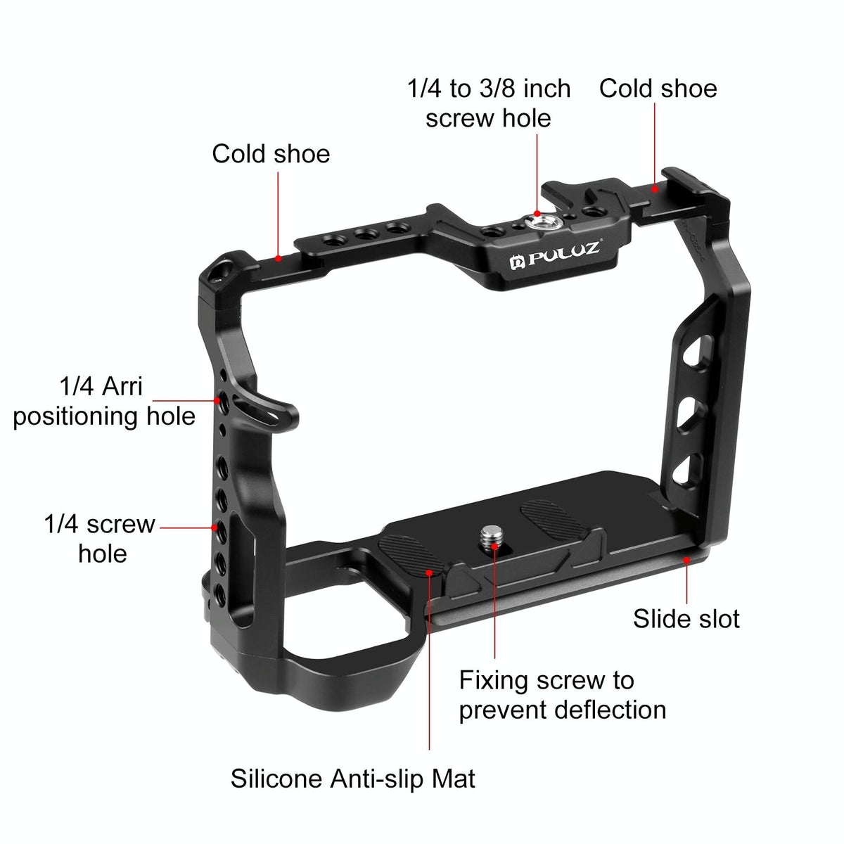 Camera Cage Stabilizer Rig - Metal Black for Sony A7