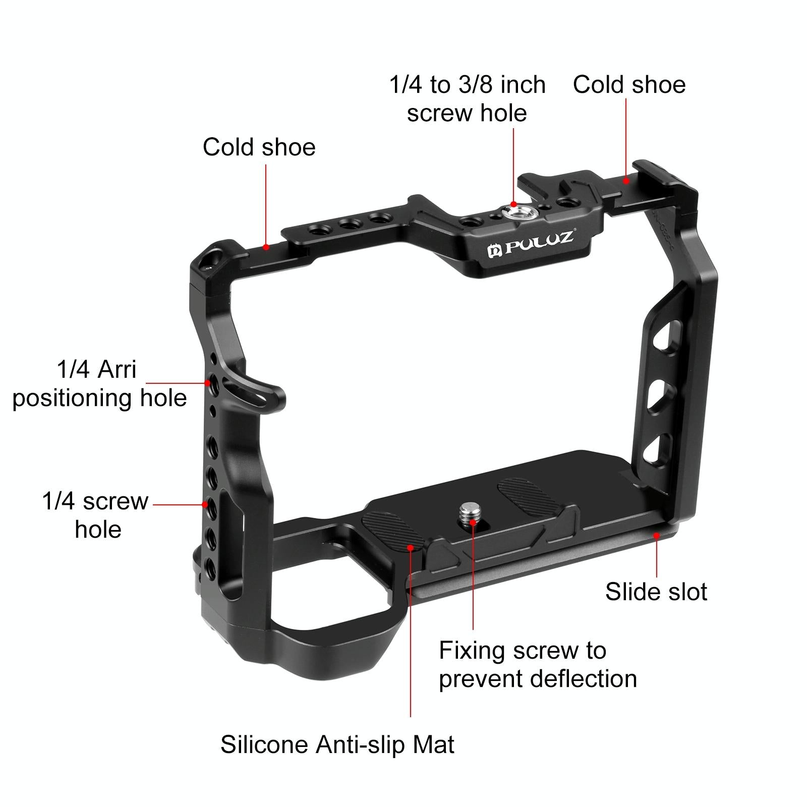 Camera Cage Stabilizer Rig - Metal Black for Sony A7