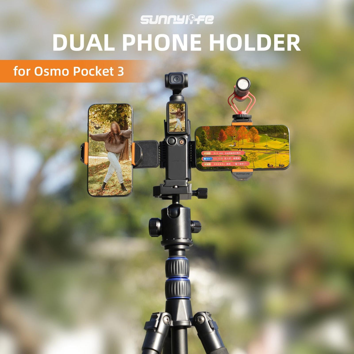 Universal Dual Phone Clamp for Dji Pocket 3