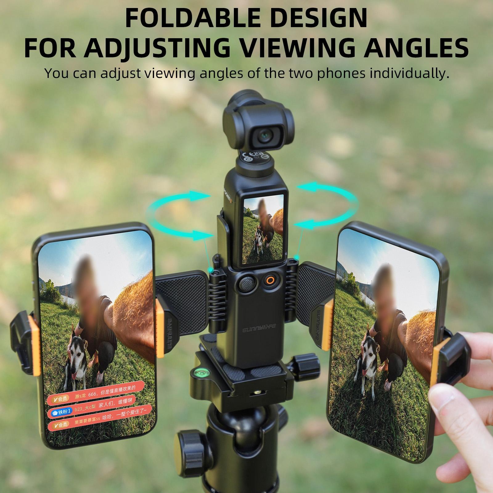 Universal Dual Phone Clamp for Dji Pocket 3
