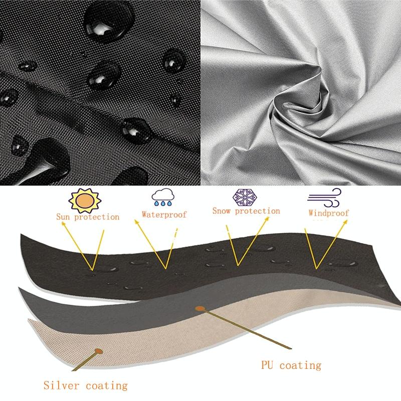 Outdoor Pet Cage Cover - Oxford Cloth Dustproof Rainproof Sunscreen - 124.5x79x84cm - Black