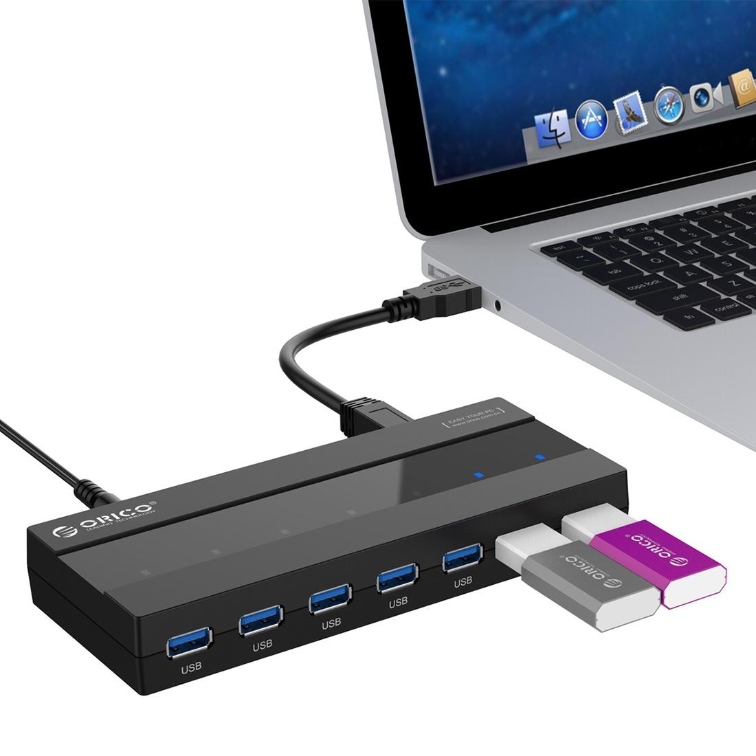 High Speed 7-Port Usb 3.0 Hub With Power Adapter