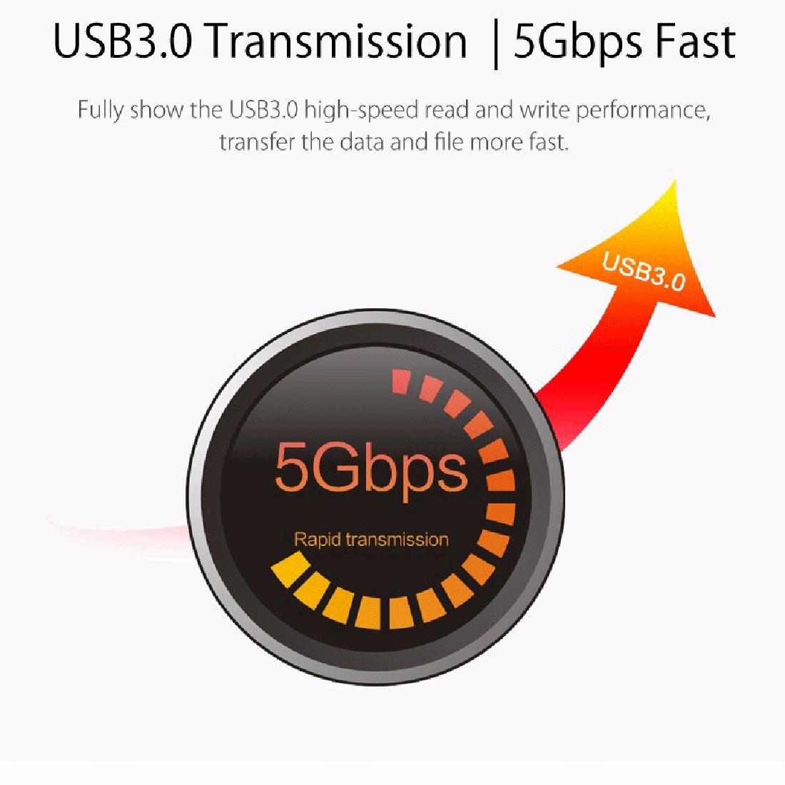 High Speed 7-Port Usb 3.0 Hub With Power Adapter