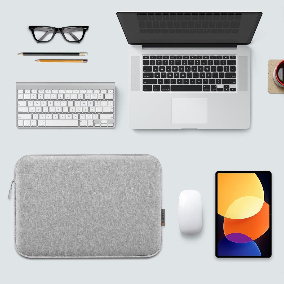 14-15 Inch Laptop Sleeve Briefcase Bag with Zipper - Black