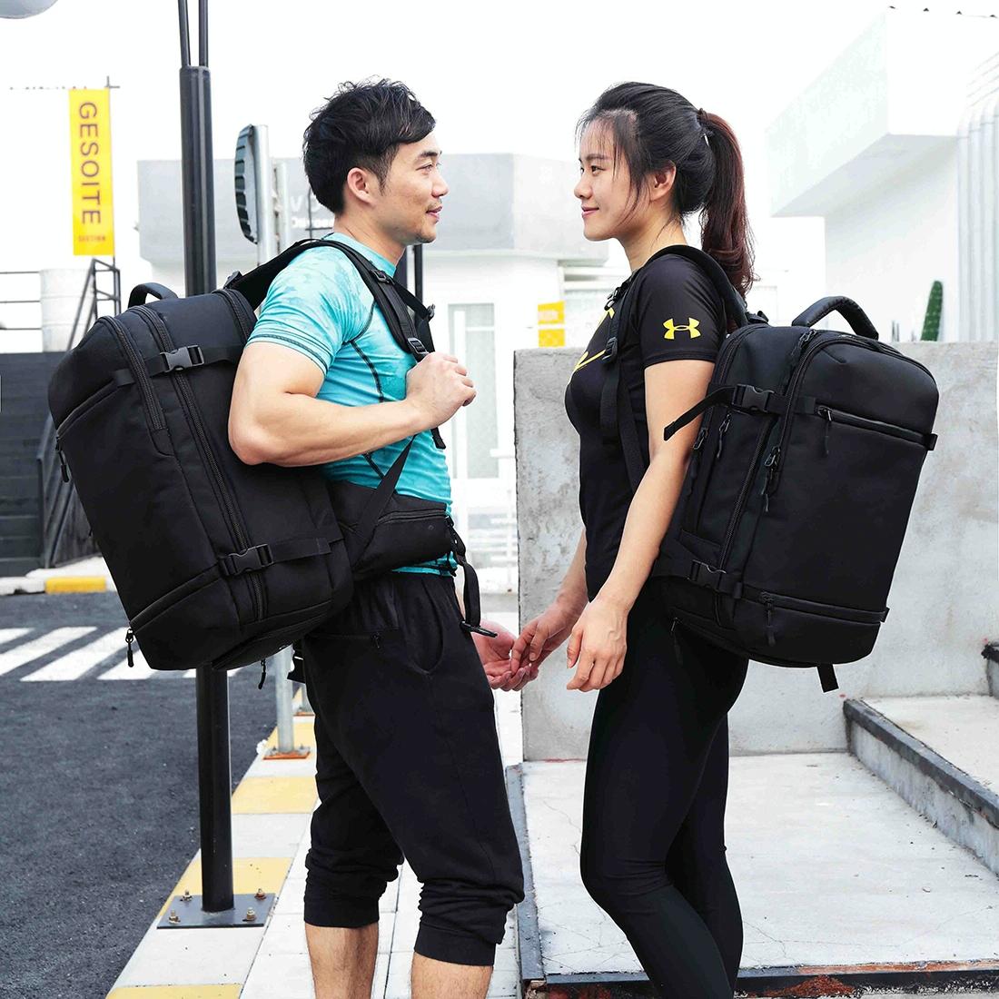 17 Inch Waterproof Usb Shoulder Backpack for Travel - Black