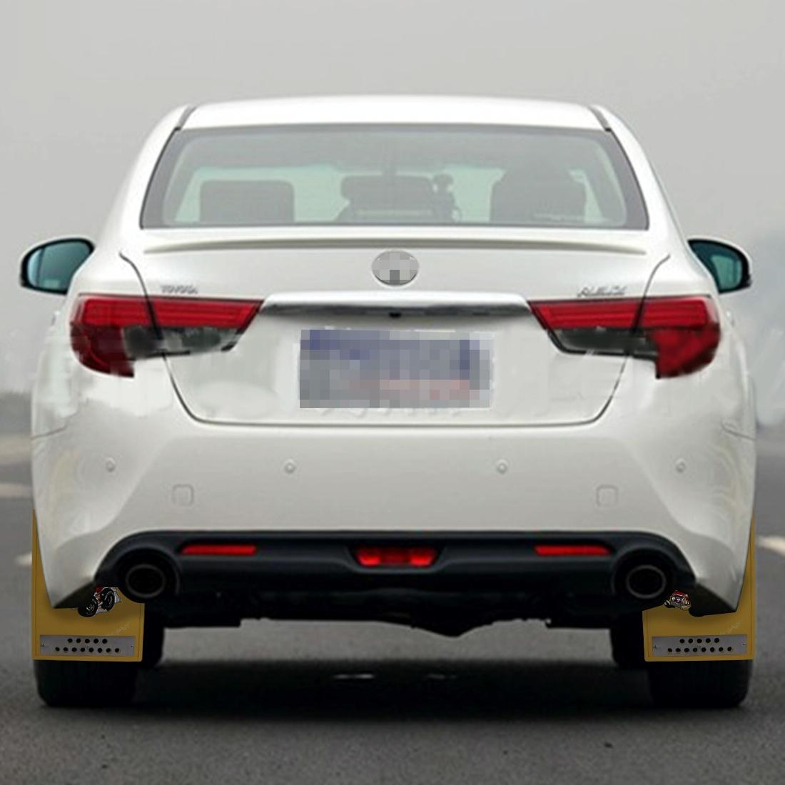 Premium Heavy Duty Molded Splash Front And Rear Mud Flaps Fender Guard Medium Size Random Pattern Delivery - Black