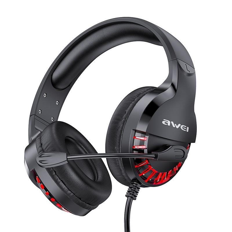 Adjustable E-Sports Gaming Headset With Mic Black