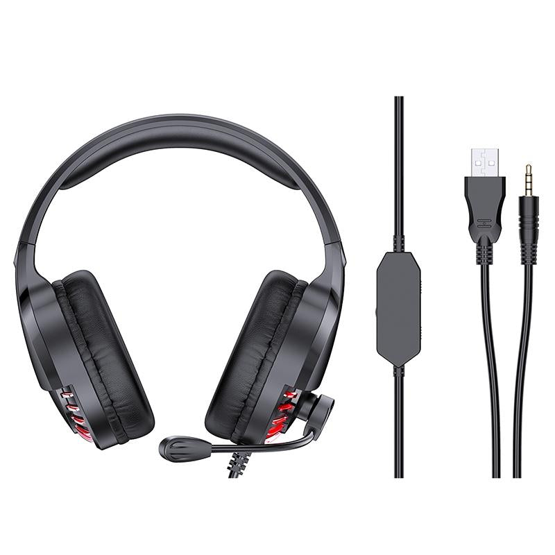 Adjustable E-Sports Gaming Headset With Mic Black