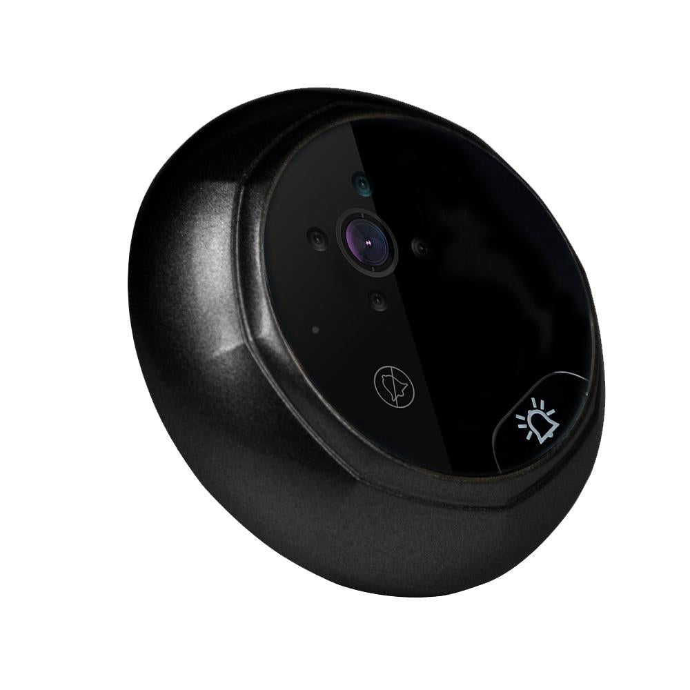 2.4 Screen 2.0Mp Security Camera With Night Vision And Video Recording - No Disturb Peephole Viewer - Black
