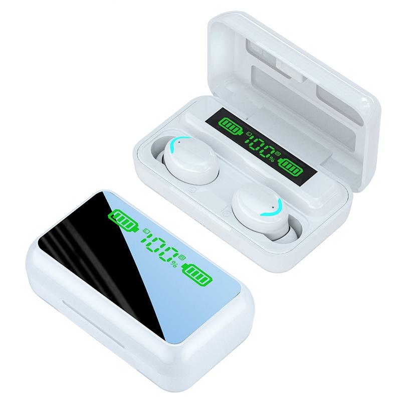 Led Mirror with Noise-cancelling Bluetooth Earphones - Black