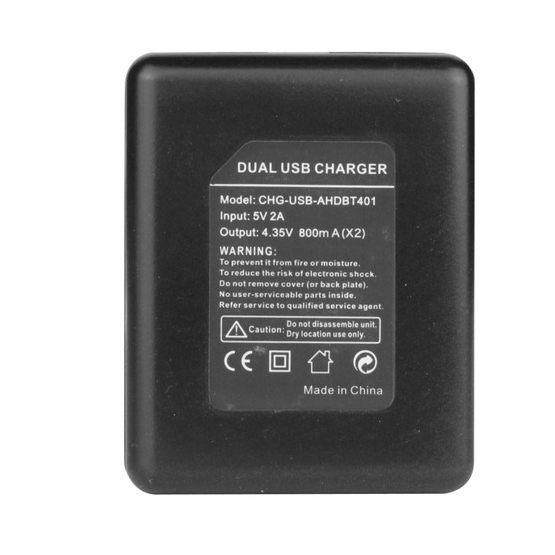 Portable Dual Usb Charger for Gopro Hero4 Batteries