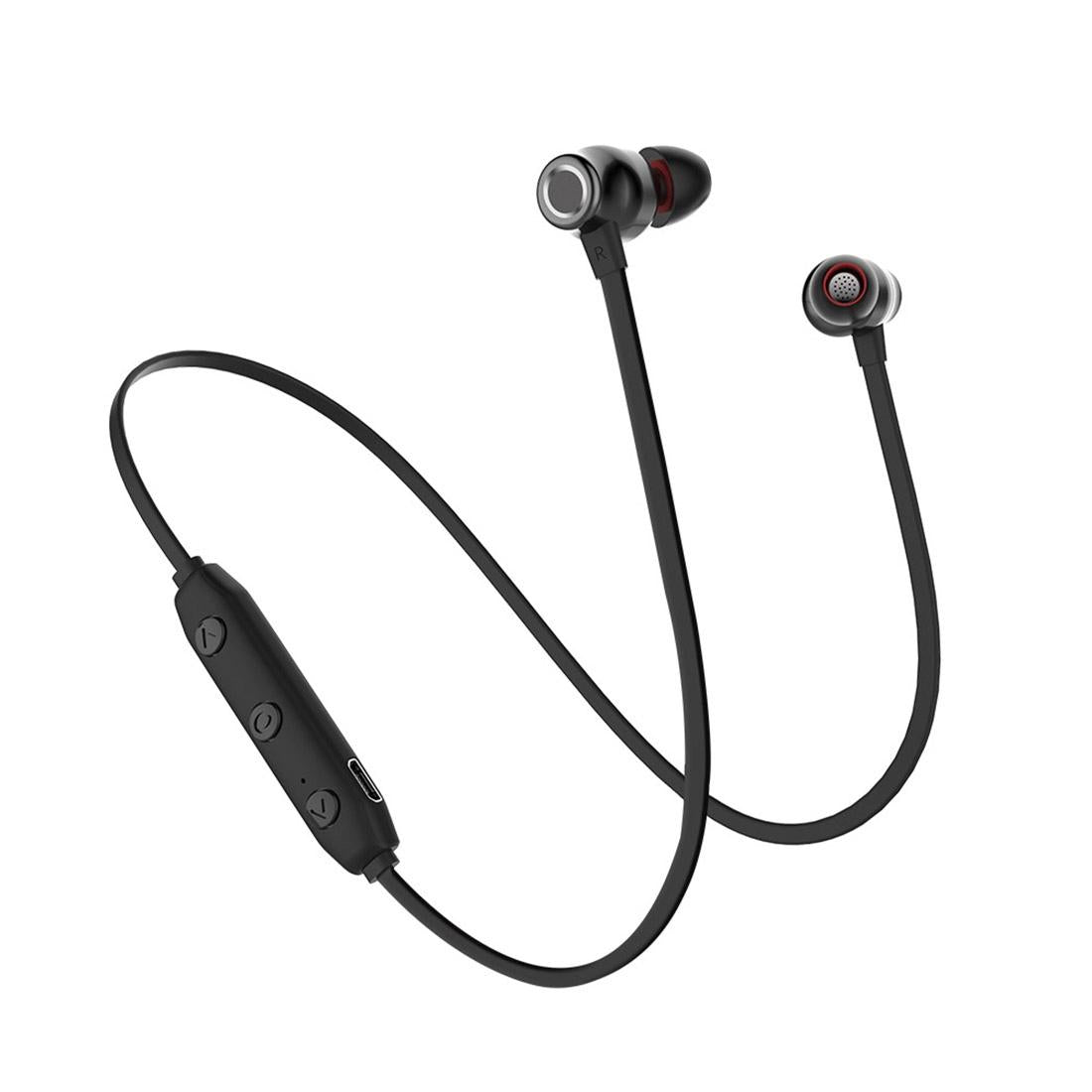 Waterproof X5 Sports Bluetooth Earbuds with Magnetic Design - Black