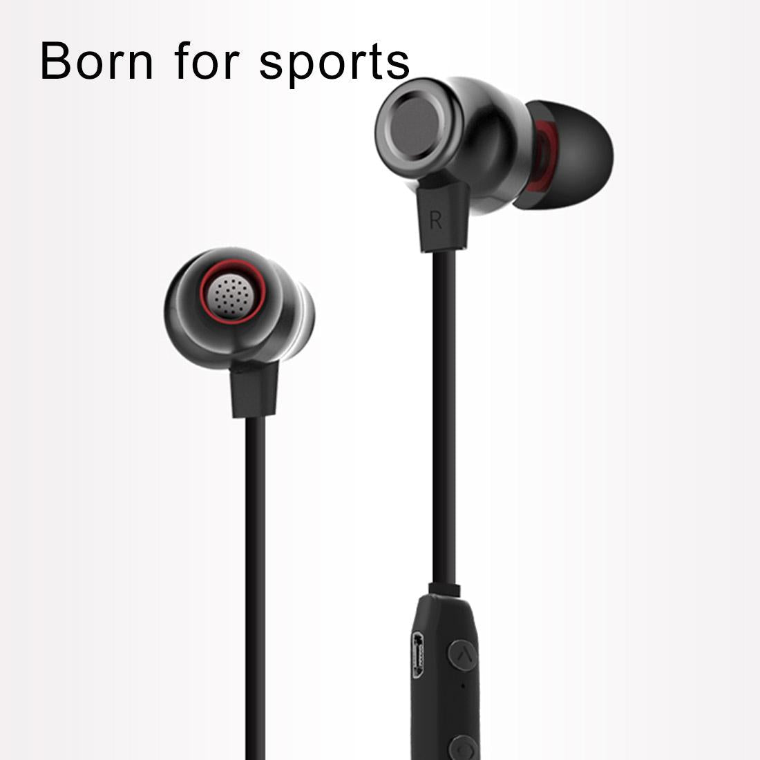 Waterproof X5 Sports Bluetooth Earbuds with Magnetic Design - Black