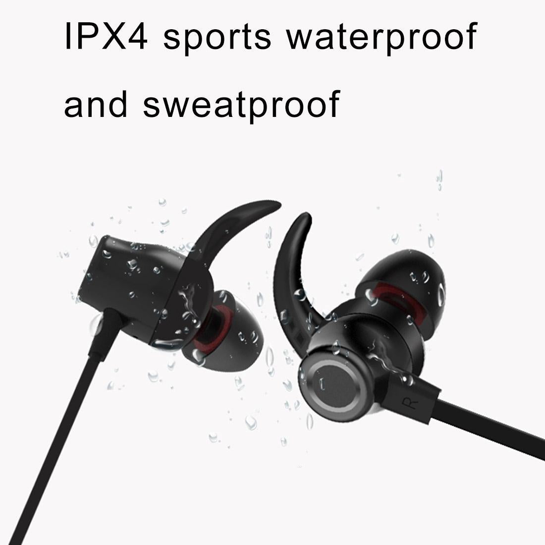 Waterproof X5 Sports Bluetooth Earbuds with Magnetic Design - Black