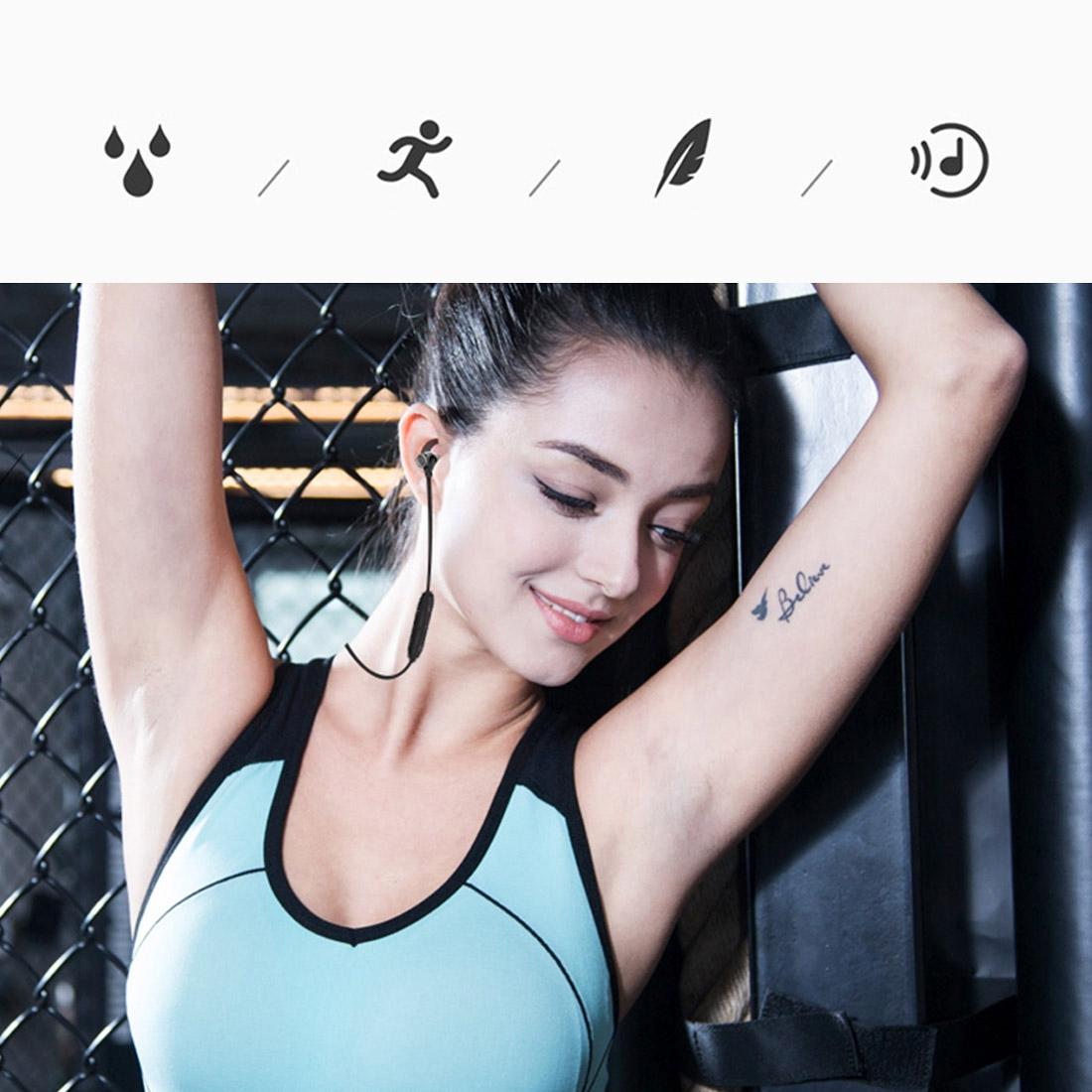 Waterproof X5 Sports Bluetooth Earbuds with Magnetic Design - Black