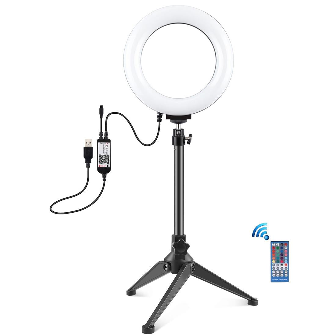 6.2 Rgbw Led Ring Light with Tripod and Remote Control